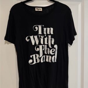 Show Me Your MuMu Black 'I'm With The Band' Tee